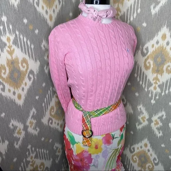 Ralph Lauren Floral Multi Silk Chiffon Ruffled Trumpet Skirt - Picture 3 of 15